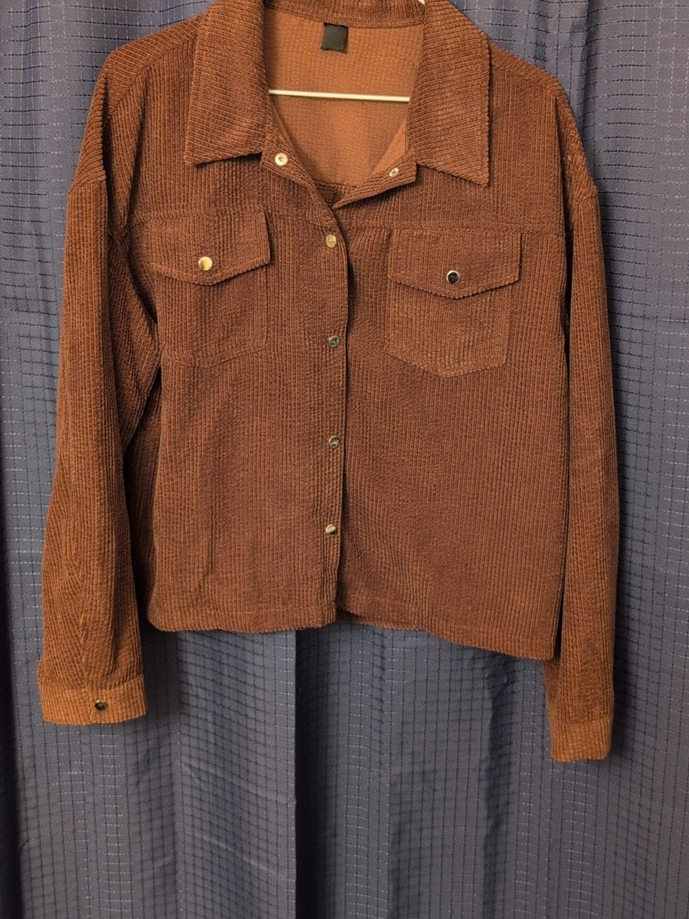 NWOT Women’s Brown Button-Front Jacket L